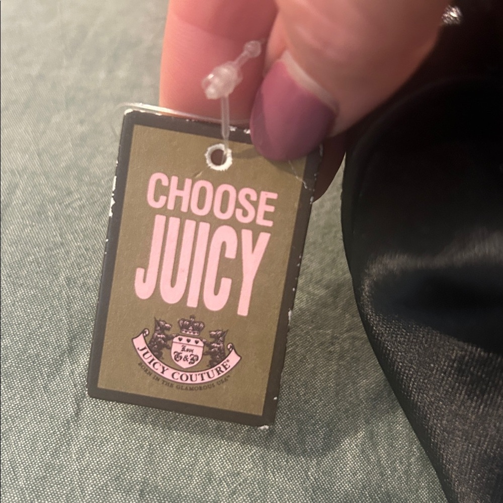 NEW NWT Vintage Juicy Couture Black Satin Makeup Bag - Picture 2 of 5